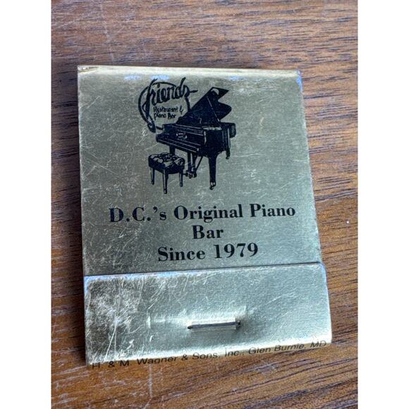 Vintage Washington D.C. Friend's Piano Bar Matchbook Unstruck 2122 P Street - Picture 1 of 5